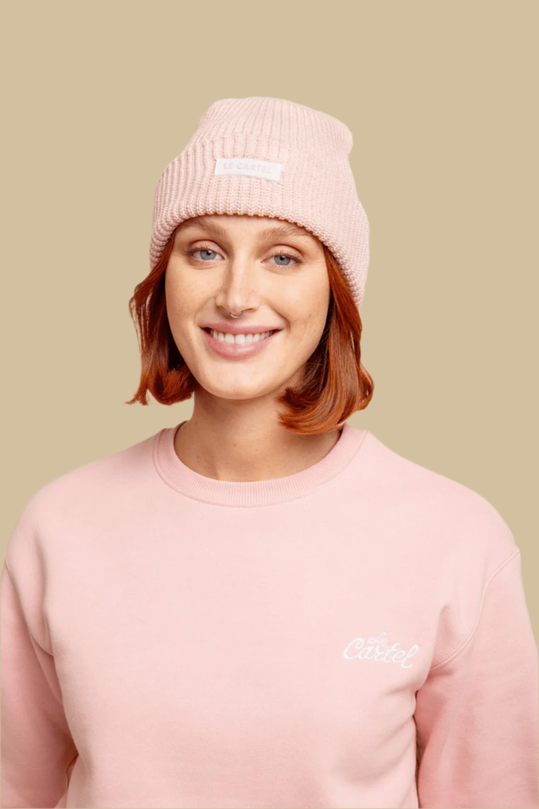 CHUNKY・Large knit beanie・Pink