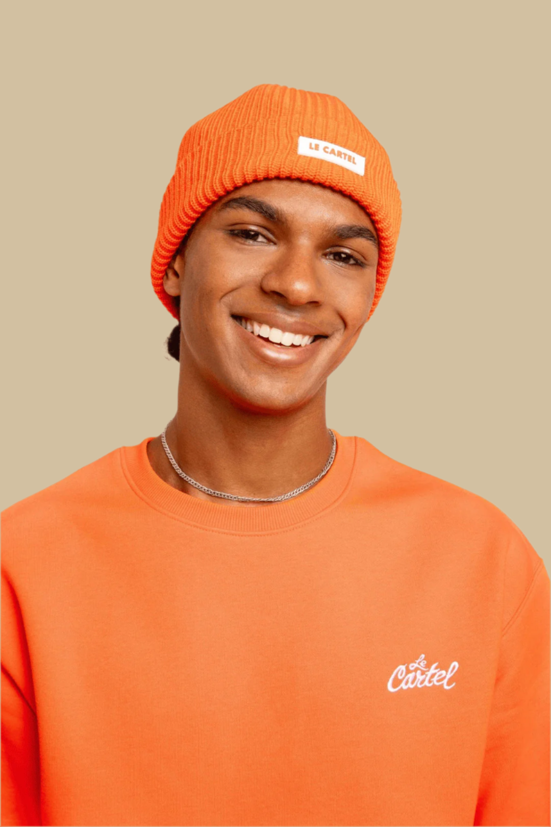 CHUNKY・Large knit beanie・Orange