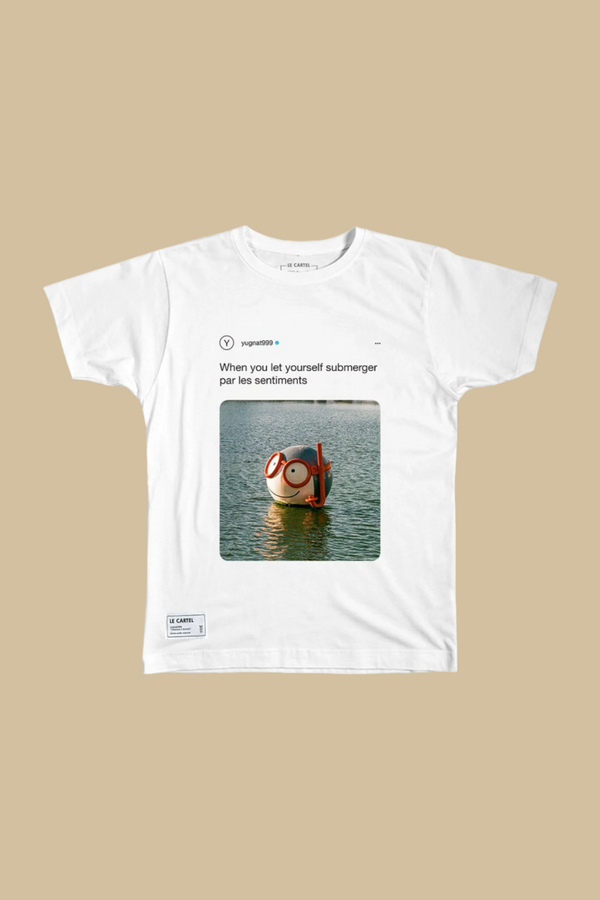 LET YOURSELF SUBMERGER・T-shirt unisexe・Blanc