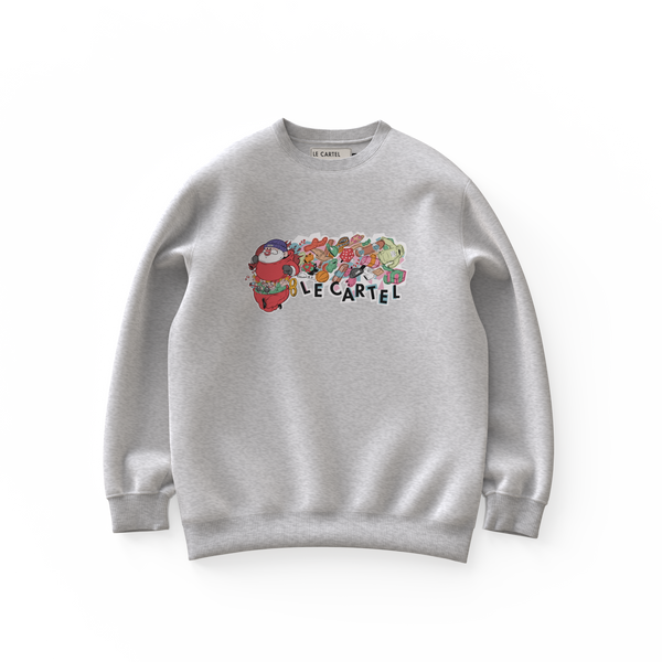 JOYEUX BORDEL・Crewneck unisexe・Gris chiné