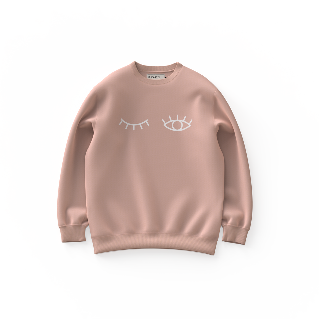 CLIN D'ŒIL・Crewneck unisex・Rose dust