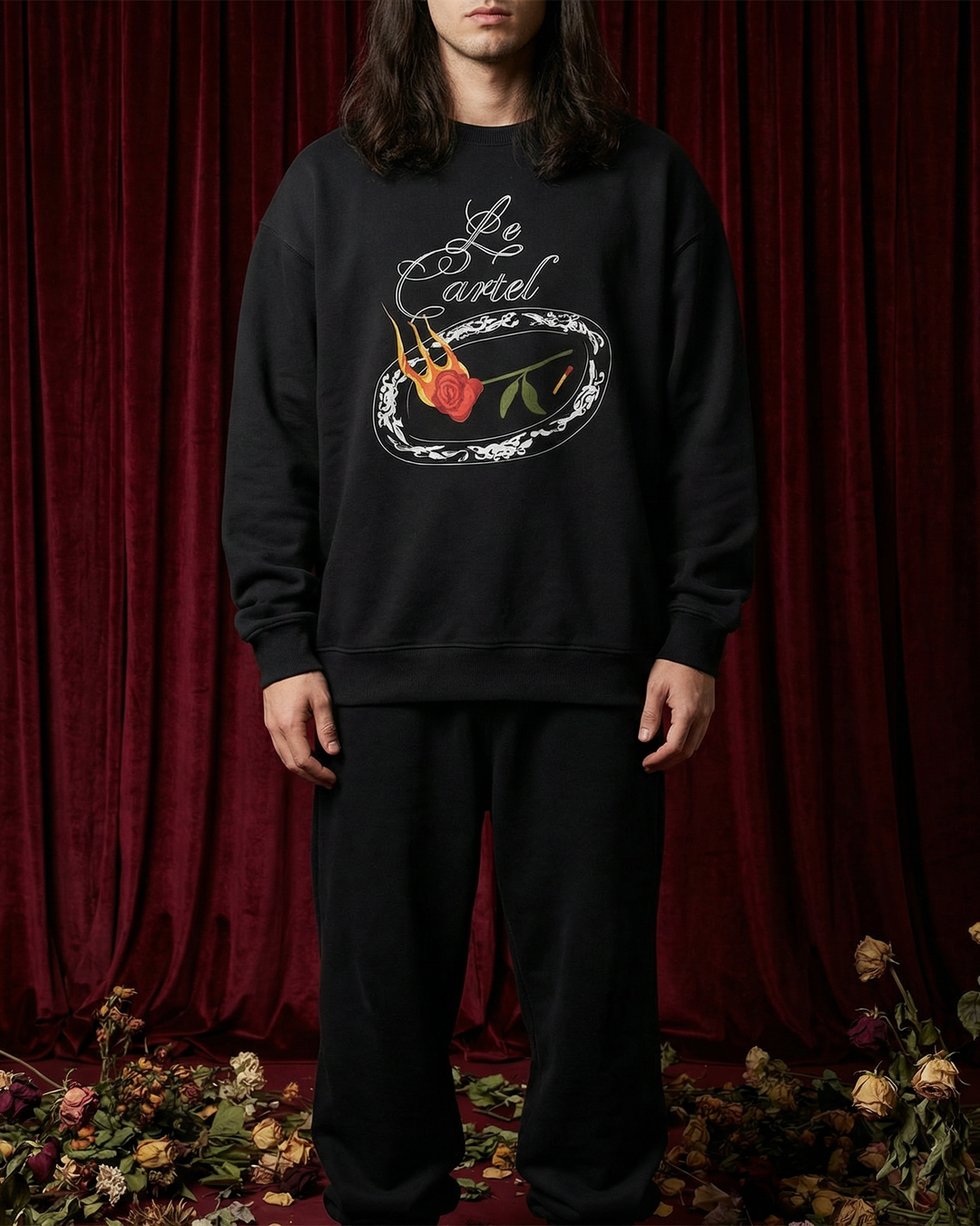 EPI-LOGUE・Crewneck oversized unisex・Black