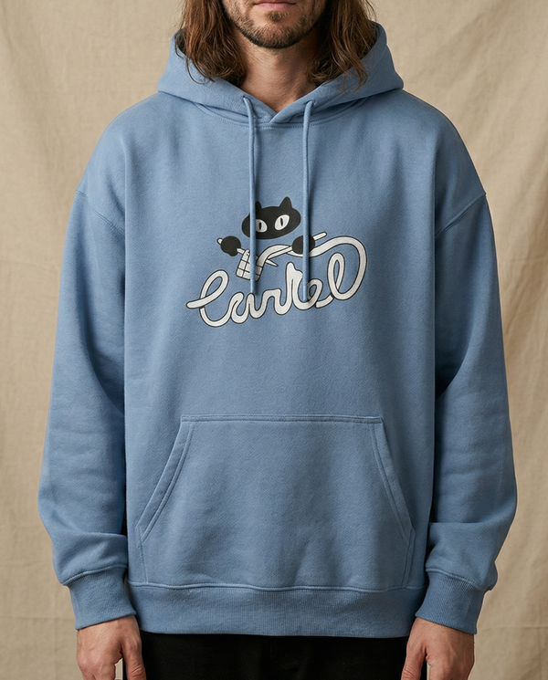 BOULE DE POIL・Hoodie unisexe・Bleu poudre