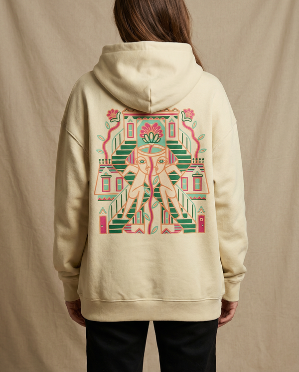 TANDEM・Hoodie unisexe・Crème