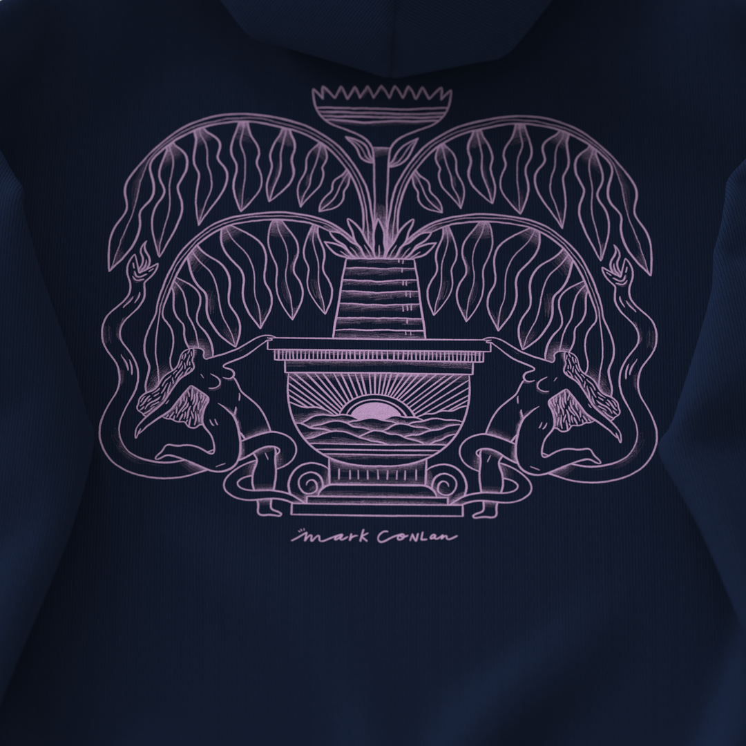 FONTAINE・Hoodie unisexe・Bleu marin