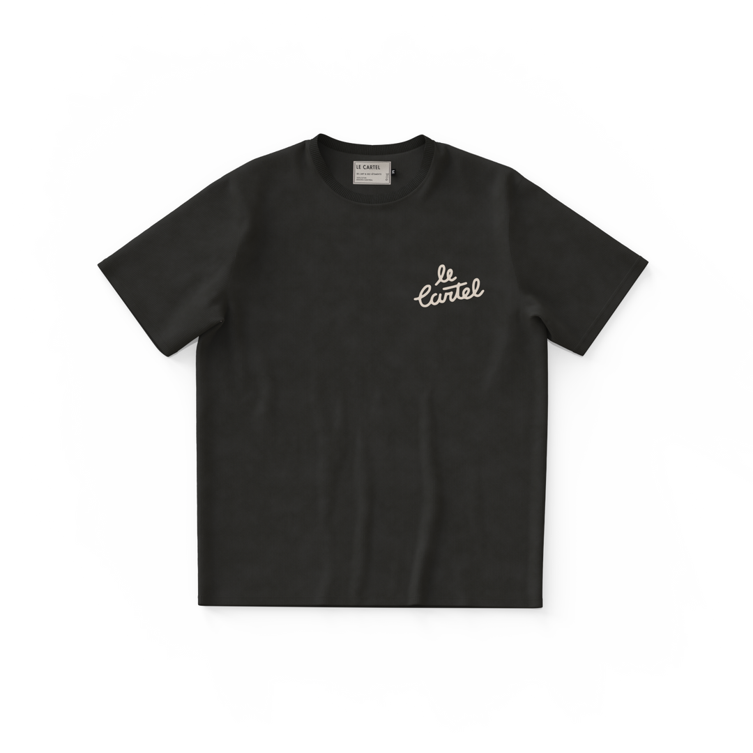 WINTER IS OVER・T-shirt ample unisexe・Noir délavé