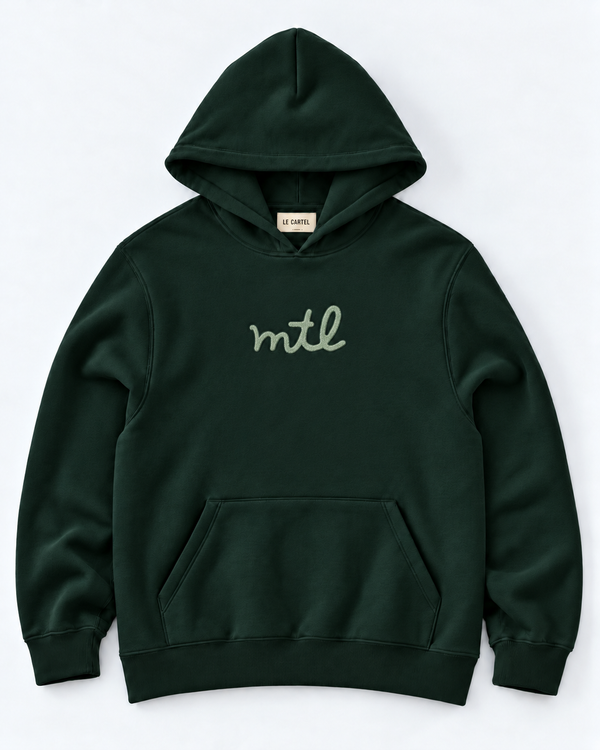 MTL・Hoodie unisexe brodé・Vert