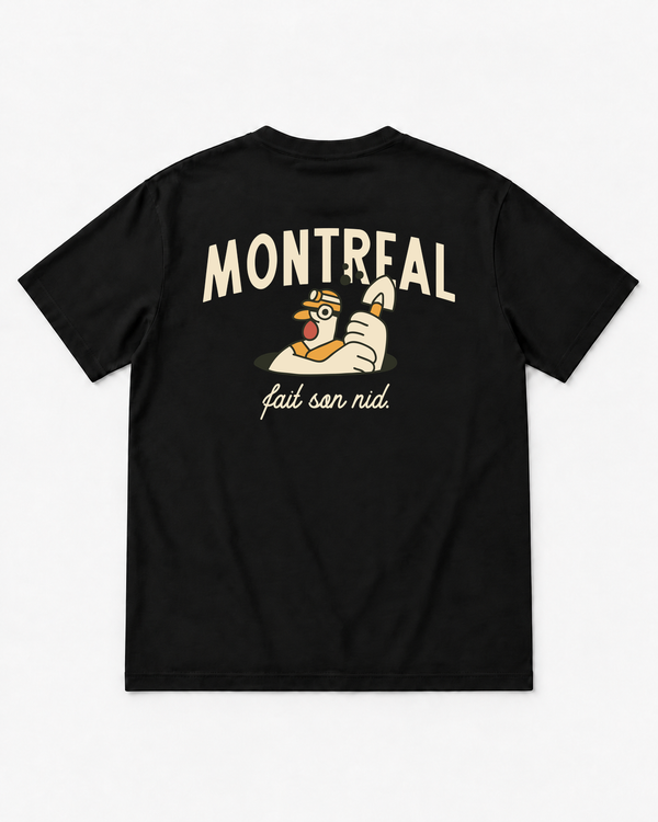 MONTRÉAL FAIT SON NID・T-shirt unisexe・Noir