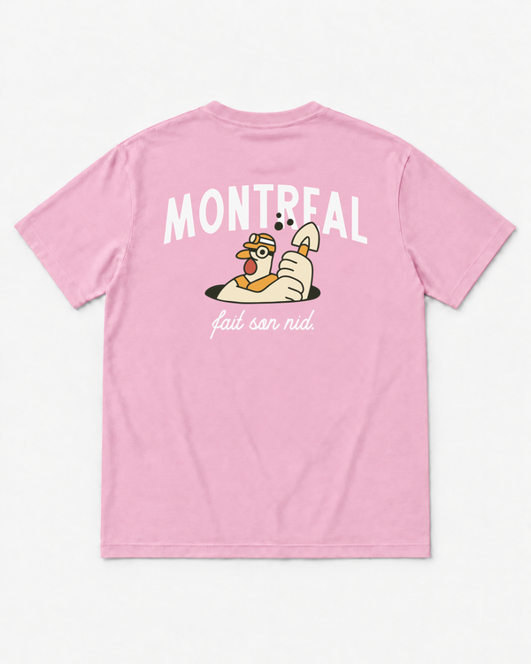 MONTRÉAL FAIT SON NID・T-shirt unisexe・Rose
