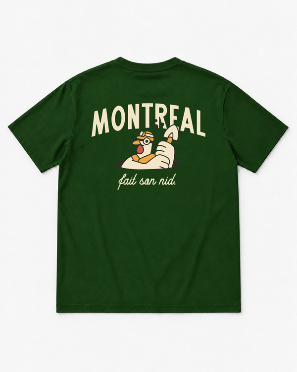 MONTRÉAL FAIT SON NID・T-shirt unisexe・Vert
