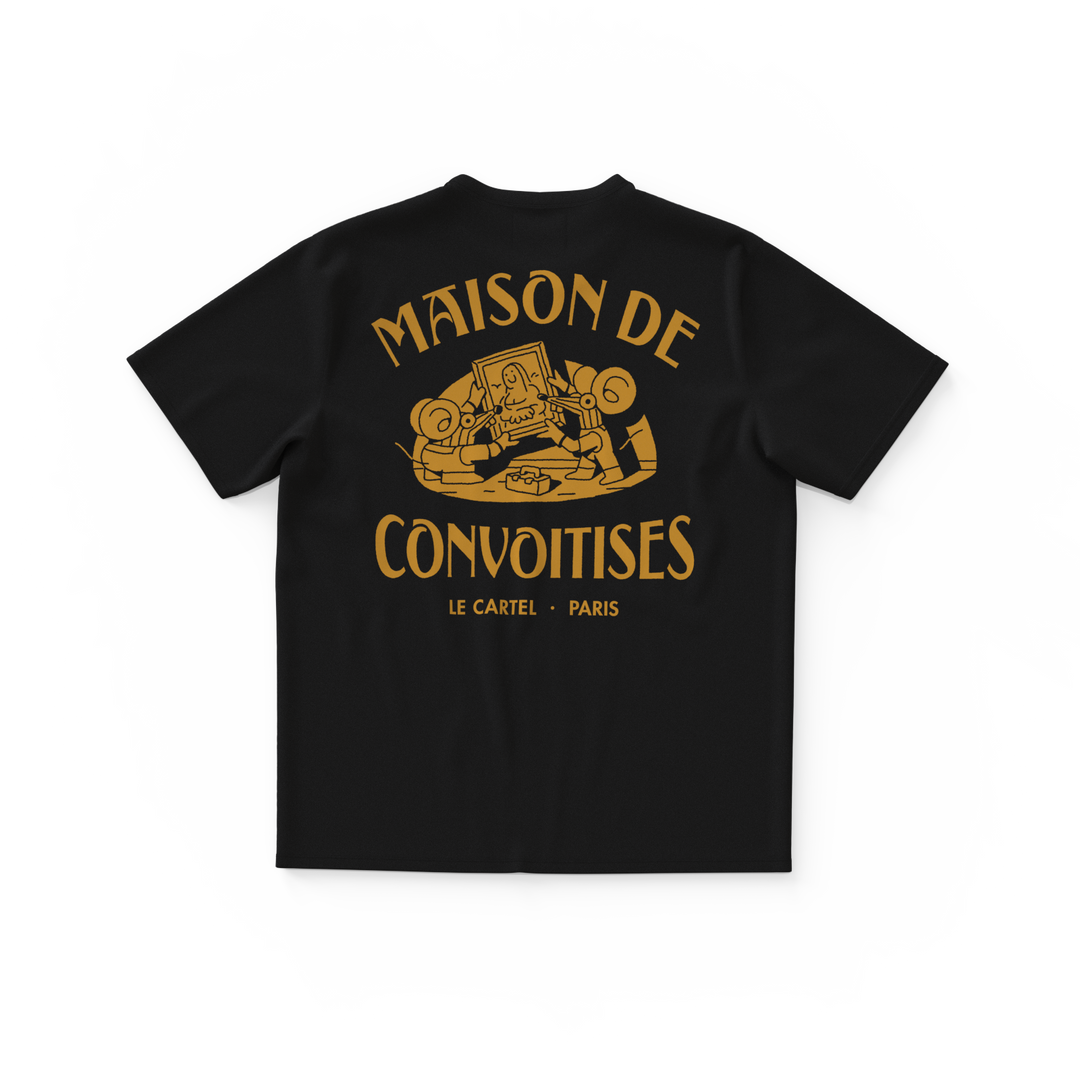 MAISON DE CONVOITISES・Large unisex T-shirt・Black