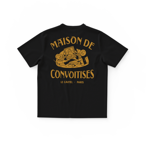 MAISON DE CONVOITISES・T-shirt ample unisexe・Noir