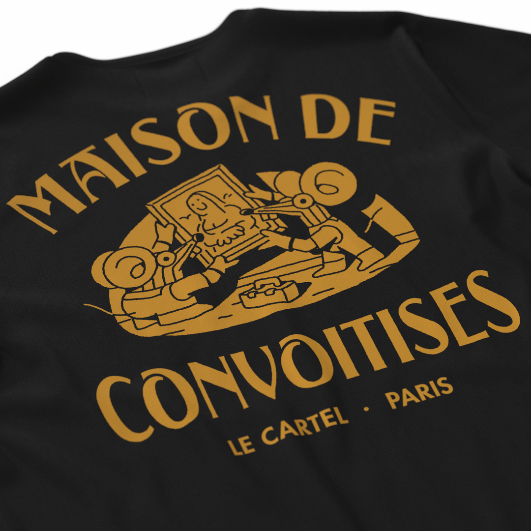 MAISON DE CONVOITISES・Large unisex T-shirt・Black