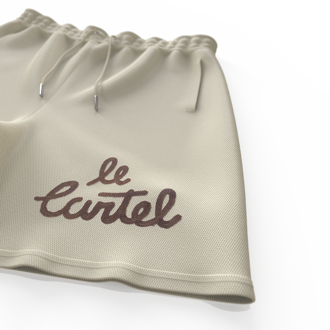 OG・Short piqué unisexe・Crème