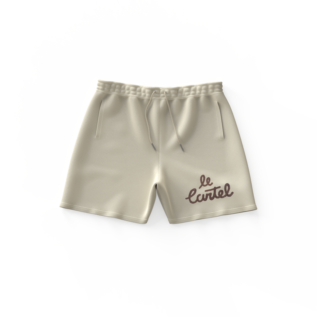 OG・Short piqué unisexe・Crème
