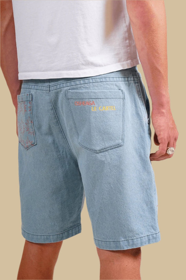 YÉYÉ・Short brodé・Denim - Le Cartel