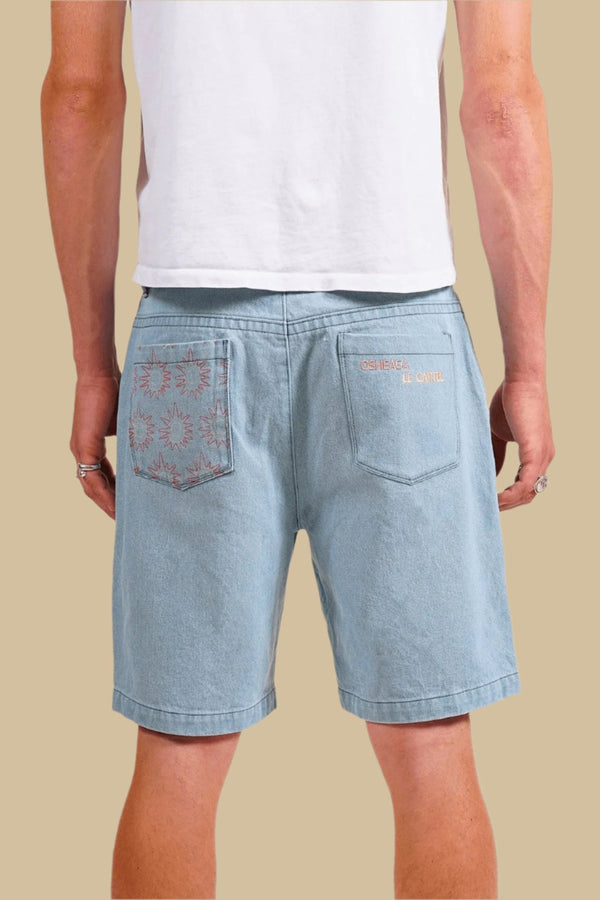 YÉYÉ・Short brodé・Denim - Le Cartel